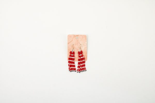 Patricia Peters: Red Dress Beaded Dangle Earrings