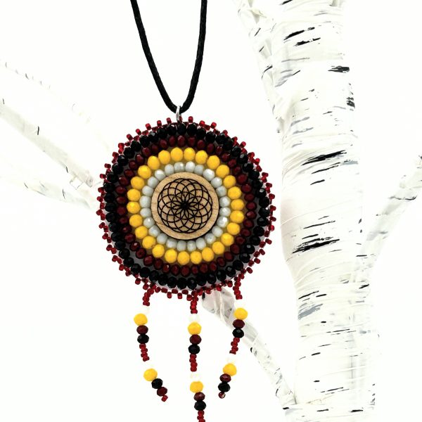 Emily Spencer: Medallion - Dreamcatcher style wood centre circle