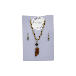 Emily Spencer: Necklace & Earring Set - Triple Beaded Necklace
