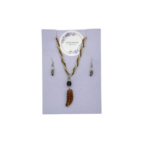 Emily Spencer: Necklace & Earring Set - Triple Beaded Necklace