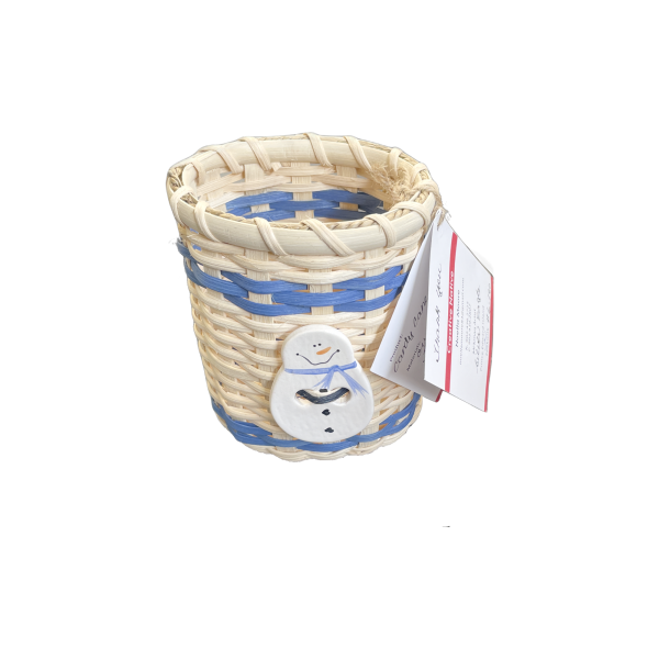 Noella Moore: Basket - Candy Cane Basket - Snowman