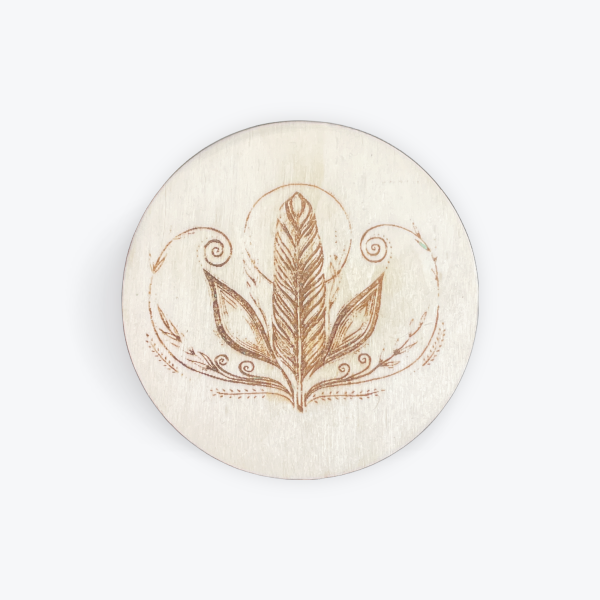 RoseWolf Creations: Wood Coasters w/ Double Curve and Feather