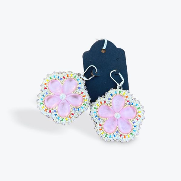 Epekwitk Creations: PRIDE - Pink Flower Earrings