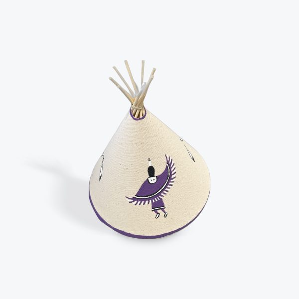 Michael Julian: Purple Fancy Shawl Canvas Teepee