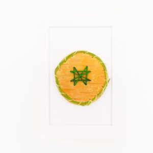 Makayla Bernard: 5"x7" Green 8 Pointed Star Quill Art