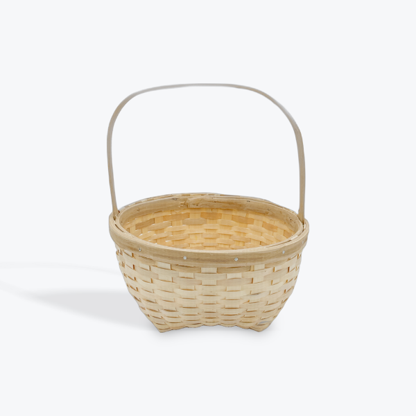 Red Stone Ash Baskets: Natural Round Handle Basket