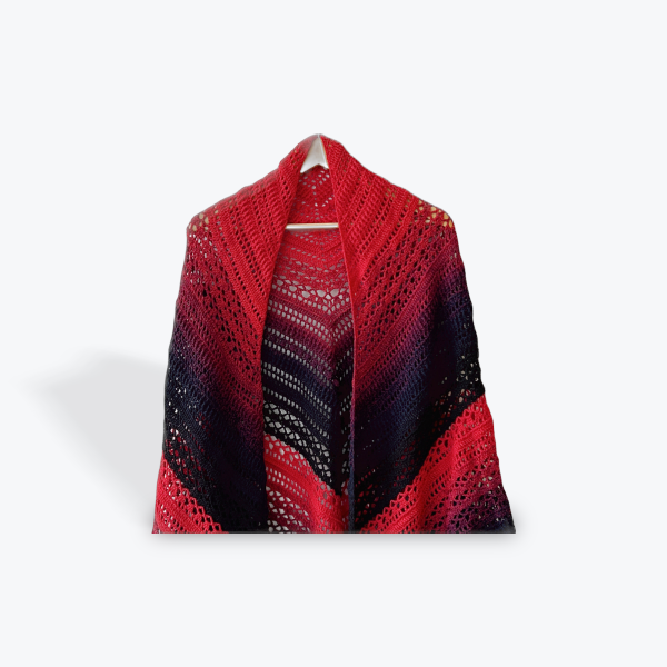 Gracious Gifts: Adult Shawl - Red and Black