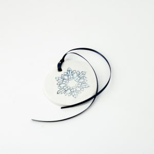 Dana & Tess: Ornament - Blue Snowflake Round Ornament