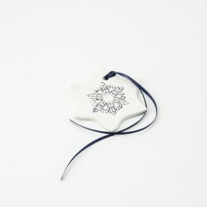 Dana & Tess: Ornament - Blue Snowflake Star Shaped Clay Ornament