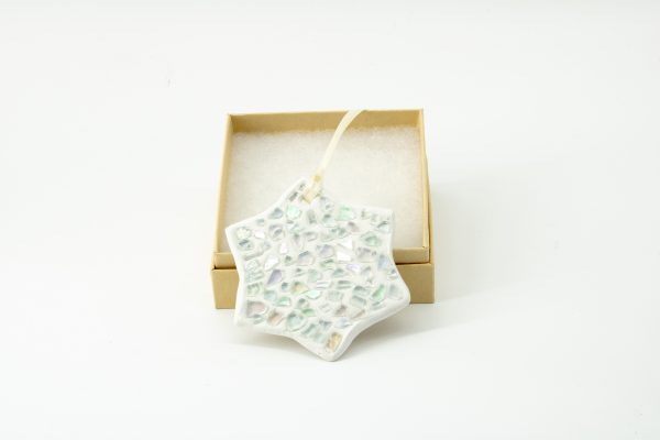 Dana & Tess: Ornament - Mosaic Star Ornament w/coloured glass