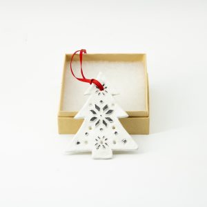 Dana & Tess: Ornament - Christmas Tree Clay Ornament w/ Star Design
