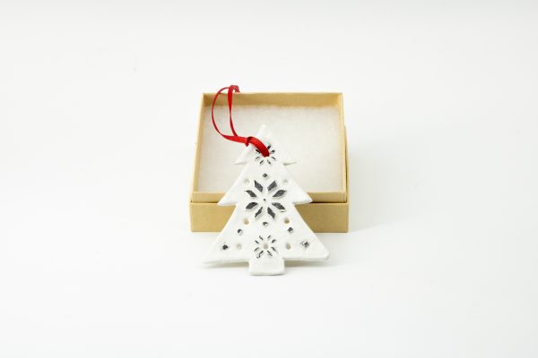 Dana & Tess: Ornament - Christmas Tree Clay Ornament w/ Star Design