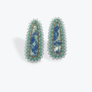 Bojji Beads: Light Blue Teardrop Studs