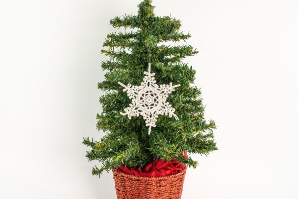 Gracious Gifts: Christmas Ornament -Sparkled Crocheted Star