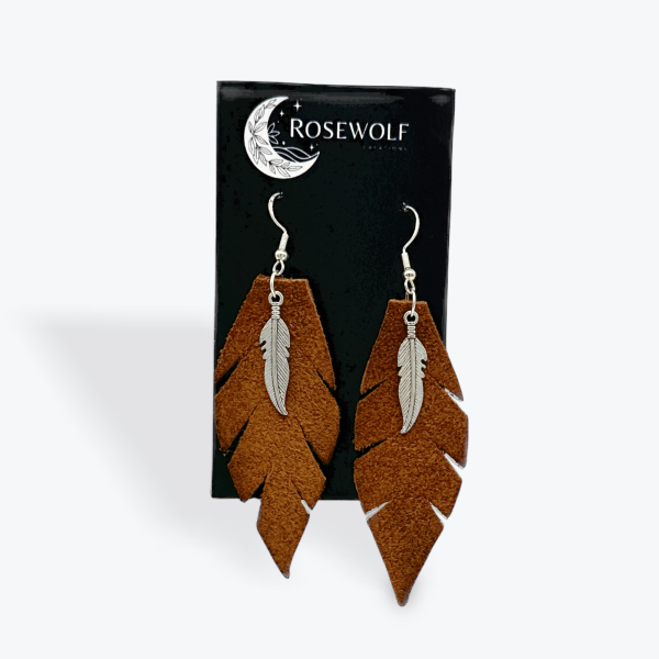 RoseWolf Creations: Feather Dangle Earrings