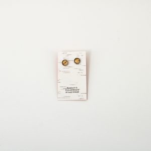 Makayla Bernard: Birch Bark in Resin Stud Earrings