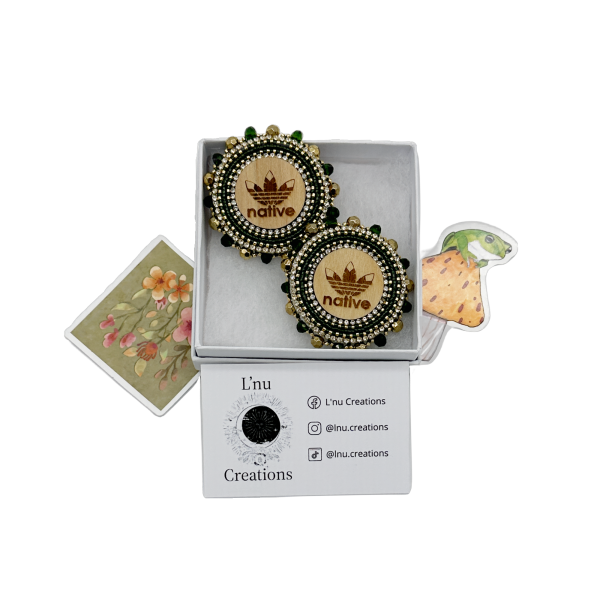 L'nu Creations: Beaded Stud Earrings