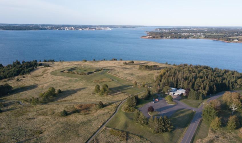 Grounds of Skmaqn—Port-la-Joye—Fort Amherst National Historic Site overlooking Charlottetown Harbour